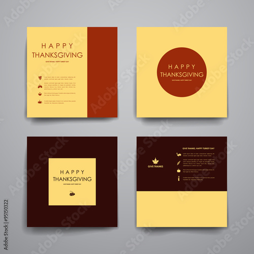 Wallpaper Mural Set of modern design banner template in autumn style Torontodigital.ca