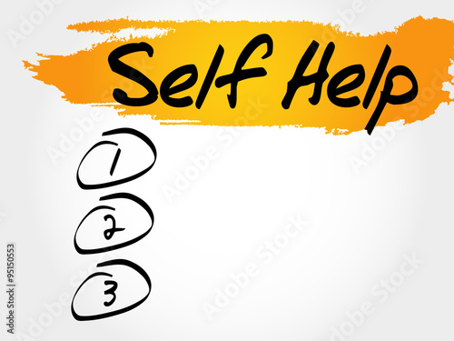 Self Help blank list concept