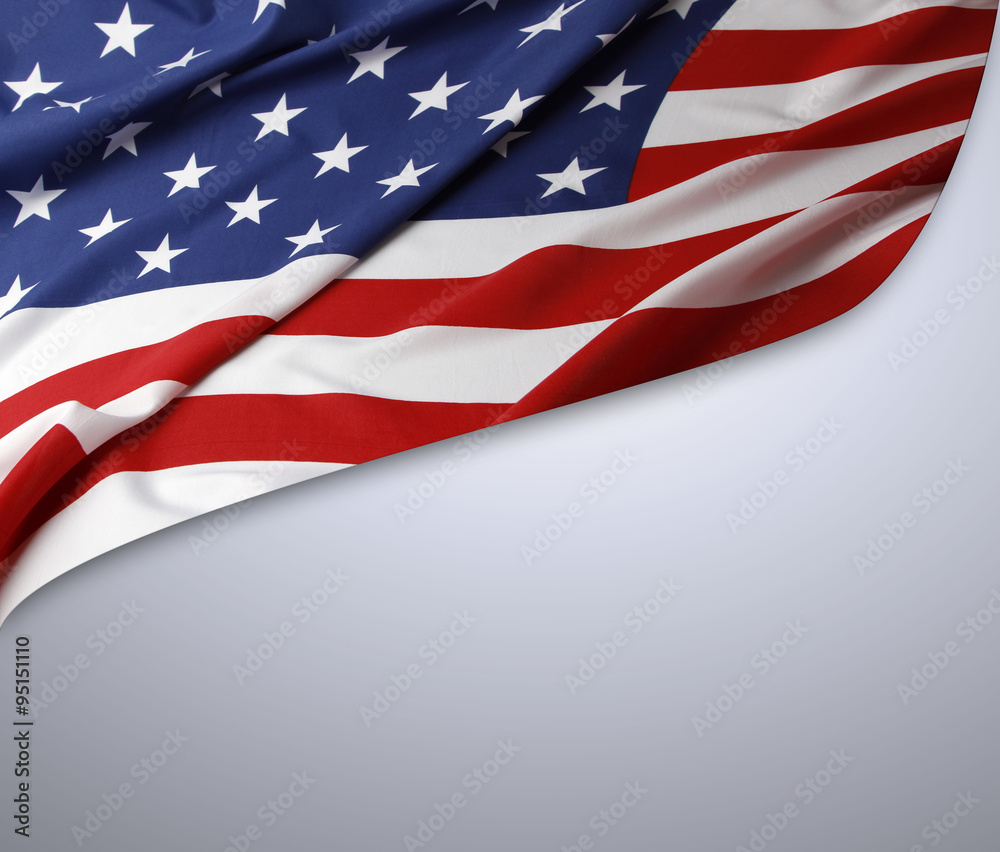 American flag on grey. Copy space American flag on grey. Copy space