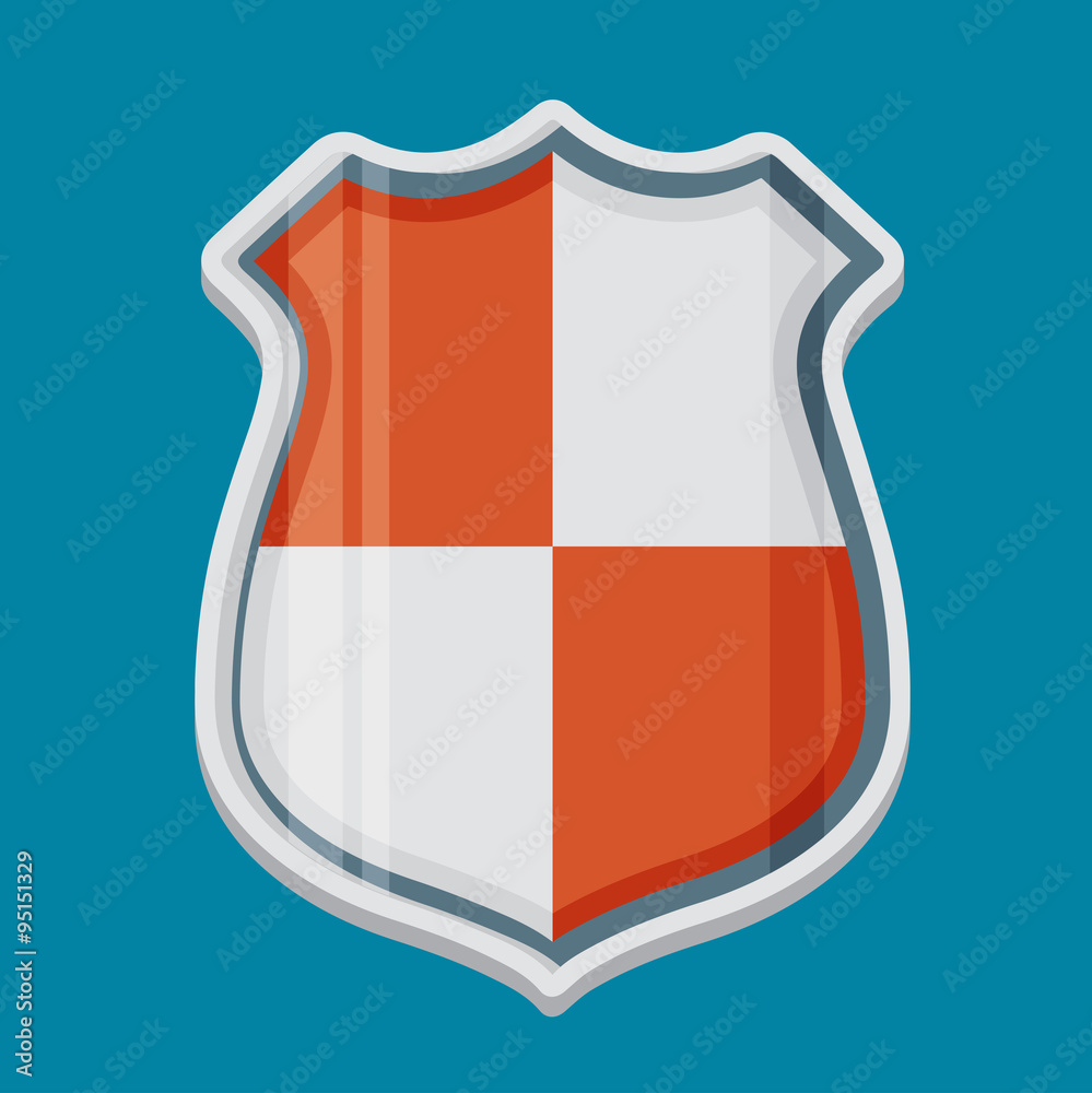Shield illustration. Flat vector. Shield illustration. Flat vector.