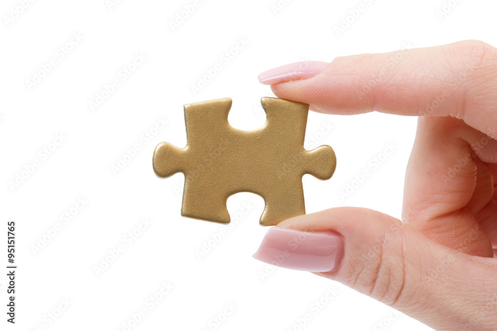 puzzle in hands isolated on white background puzzle in hands isolated on white background