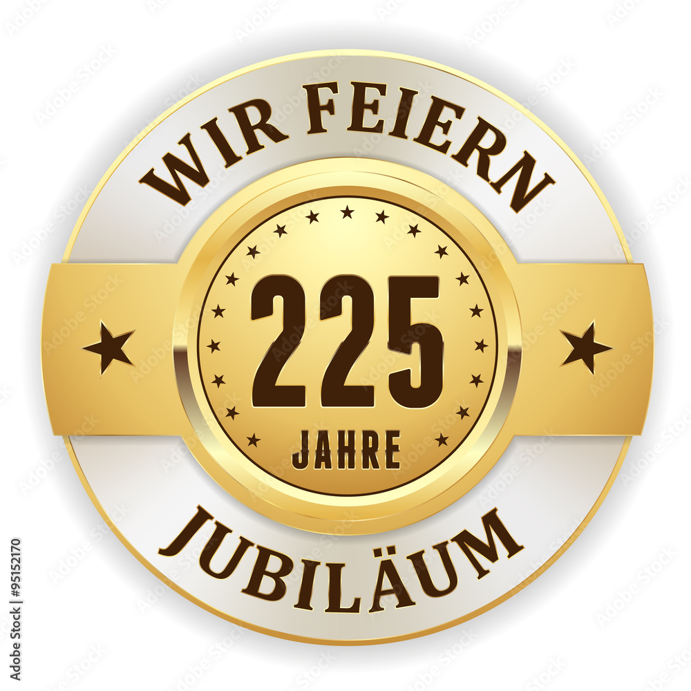 Goldener 225 Jahre Jubiläum Siegel