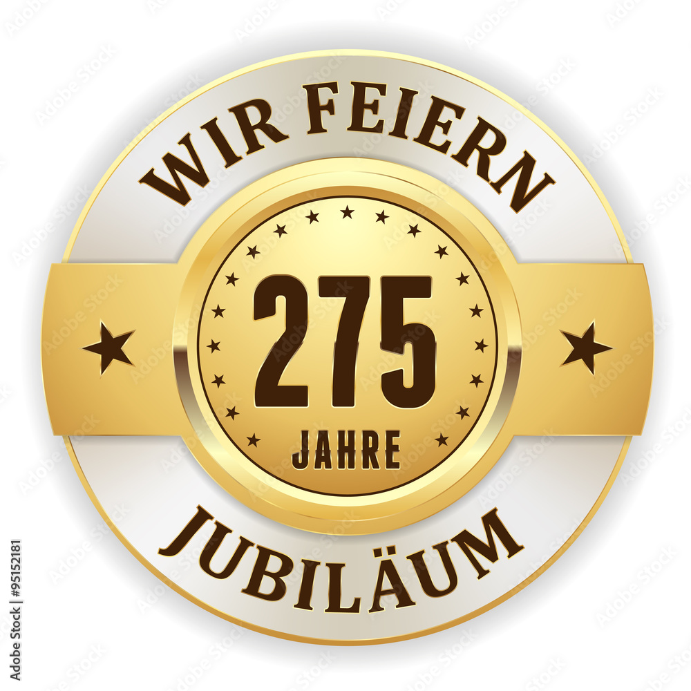 Goldener 275 Jahre Jubiläum Siegel