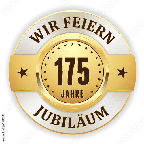 Goldener 175 Jahre Jubiläum Siegel