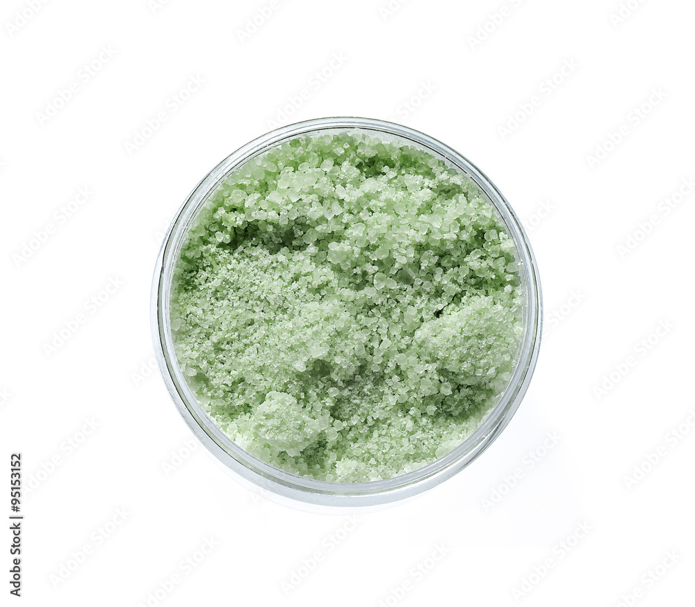 Aroma spa salt isolated on a white Aroma spa salt isolated on a white