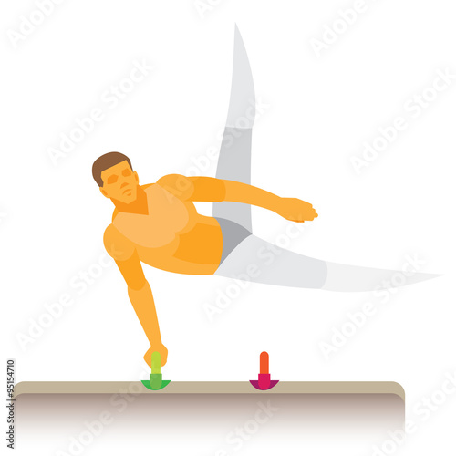 Gymnastics.Young man