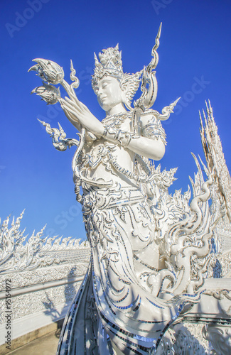 The white faerie at Wat rongkhun in Thailand photo