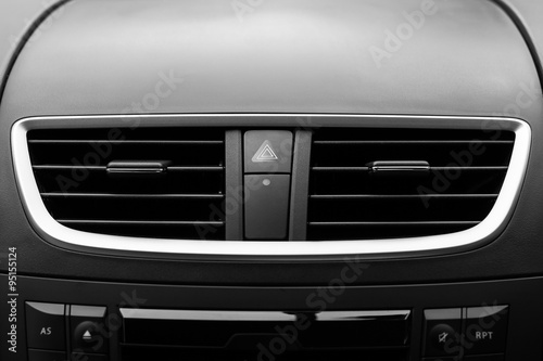 air conditioner in car. Modern car interior detail. © In memory of love