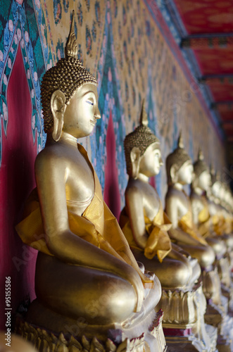 Buddhist temple  Wat Pho in Bangkok  Asia Thailand