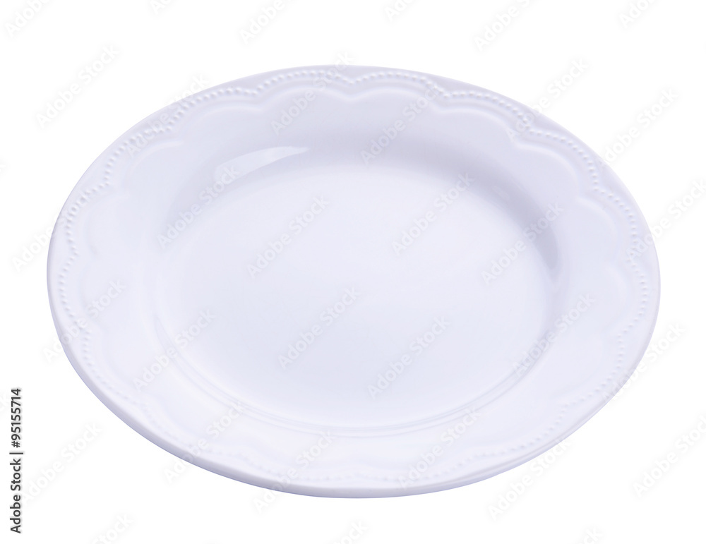 Empty plate isolated on a white background Empty plate isolated on a white background