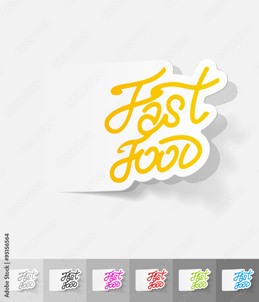 realistic design element. Fast Food