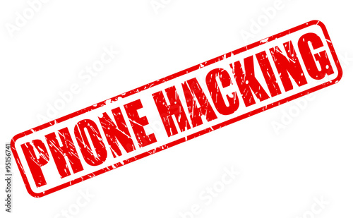 PHONE HACKING red stamp text