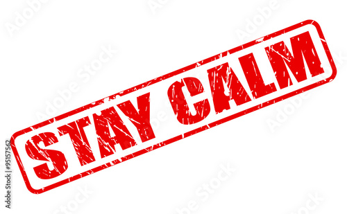 STAY CALM red stamp text