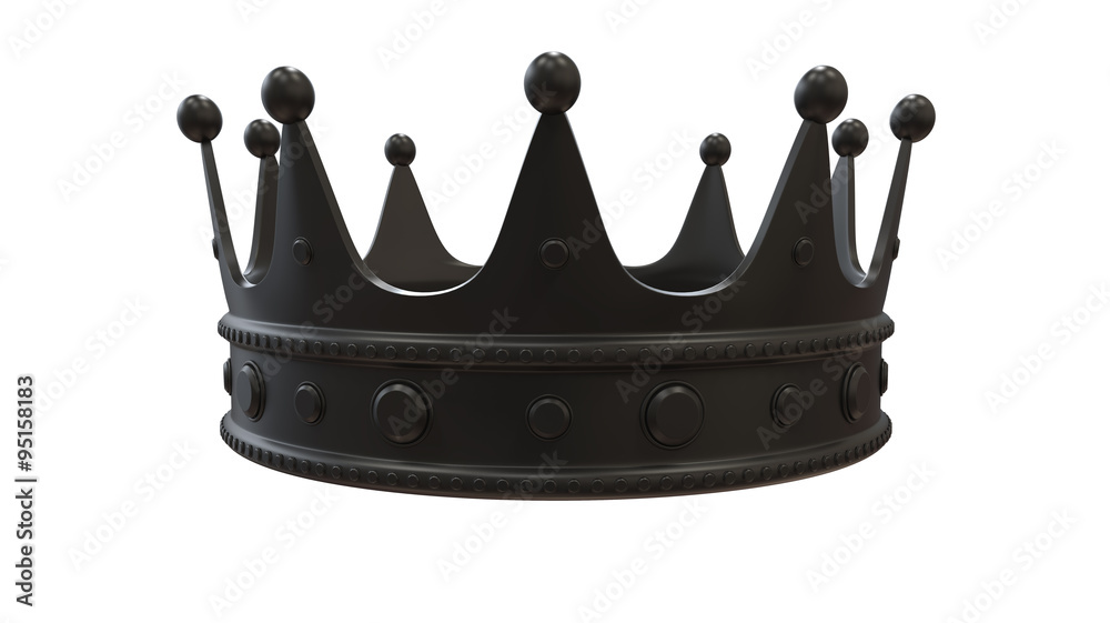 King crown in black metal with precious stones on white background Stock  Illustration | Adobe Stock
