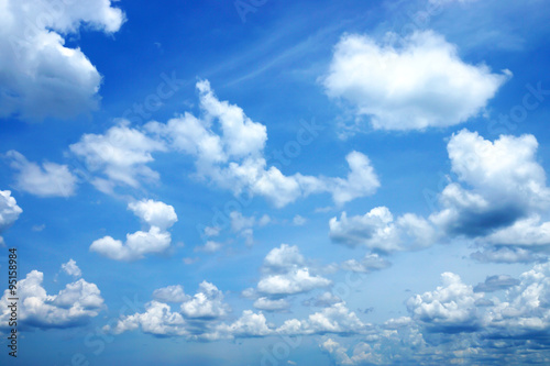 Clouds in the blue sky. (Cirrus cloud)