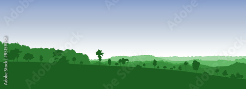 Fototapeta Naklejka Na Ścianę i Meble -  colorful silhouette landscape for graphic design and website