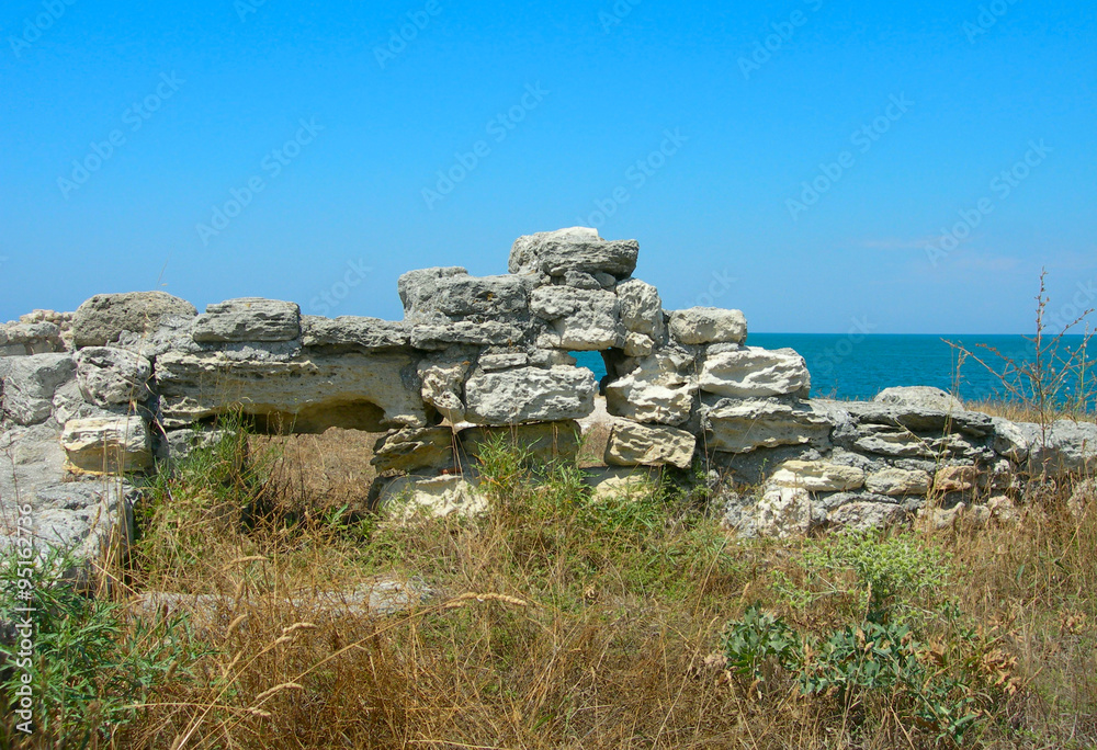 Ruins of Chersonesus, ancient greek town near Sevastopol. Crimea, Russia. Ruins of Chersonesus, ancient greek town near Sevastopol. Crimea, Russia.