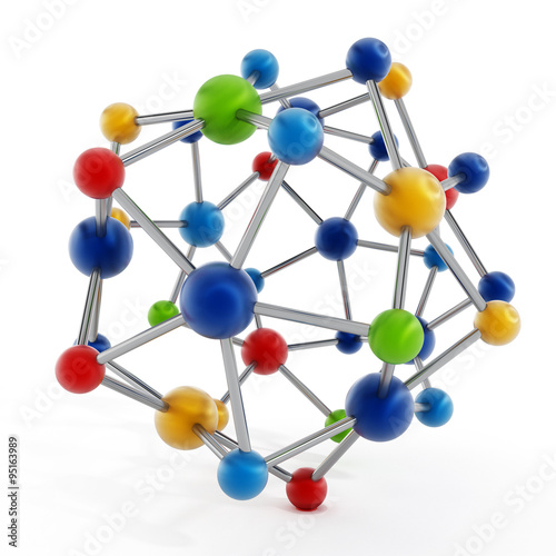 Fototapeta Naklejka Na Ścianę i Meble -  Isolated molecular structure
