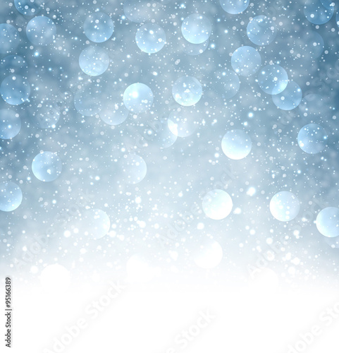 Blue background.