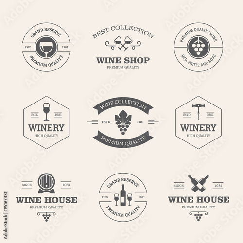 Wine badges and labels