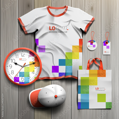 Corporate identity template and promotional gifts