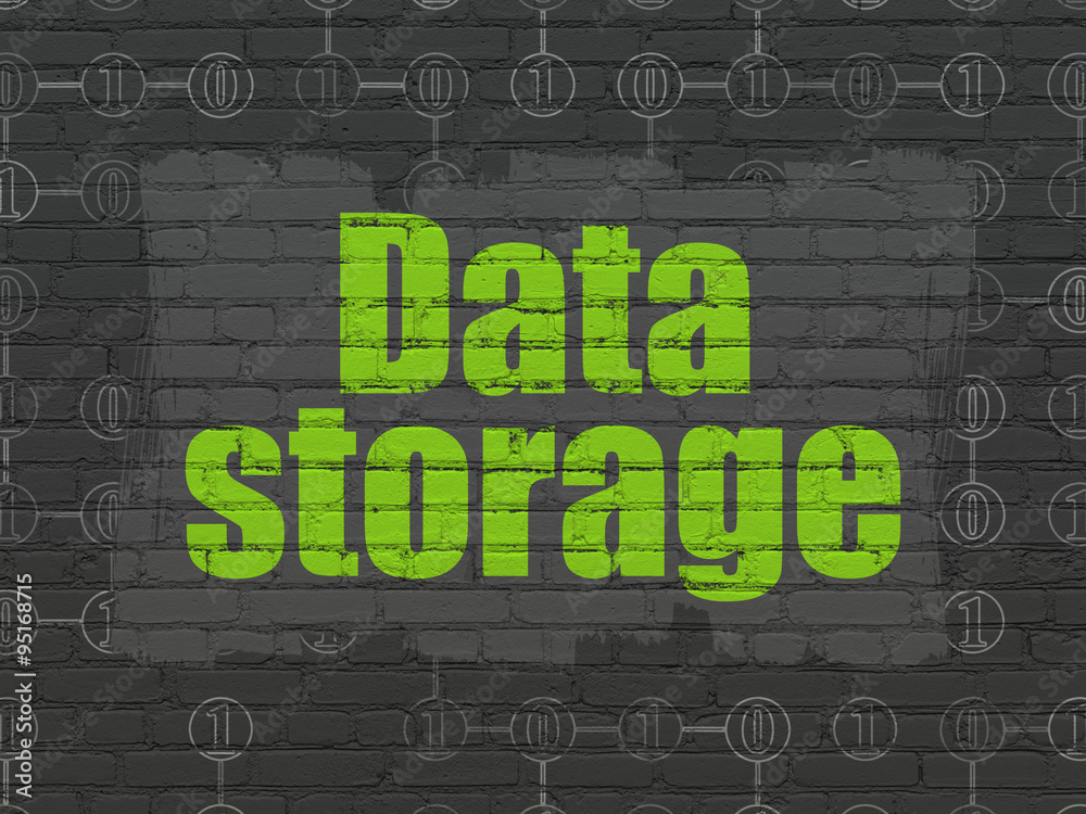 Data concept: Data Storage on wall background Data concept: Data Storage on wall background