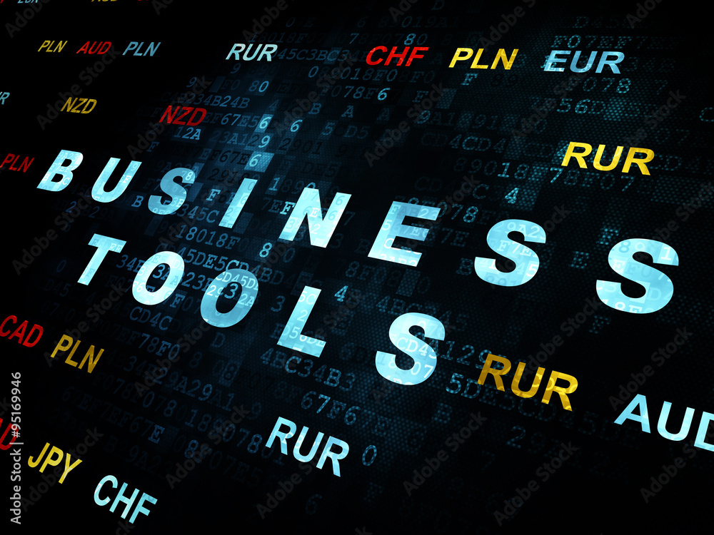 Finance concept: Business Tools on Digital background Finance concept: Business Tools on Digital background