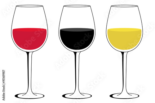 Icono plano copa de vino #1 photo