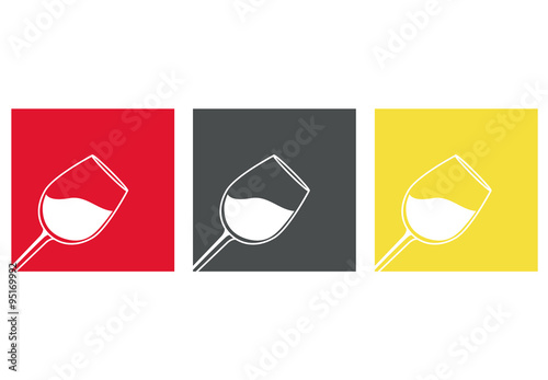 Icono plano copa de vino #3