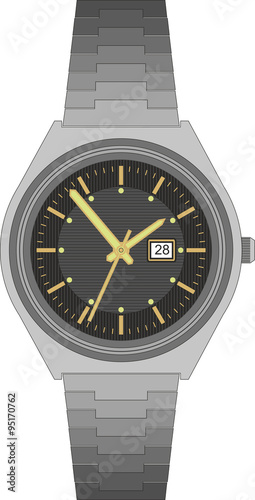 Vector image of a wristwatch on a white background.