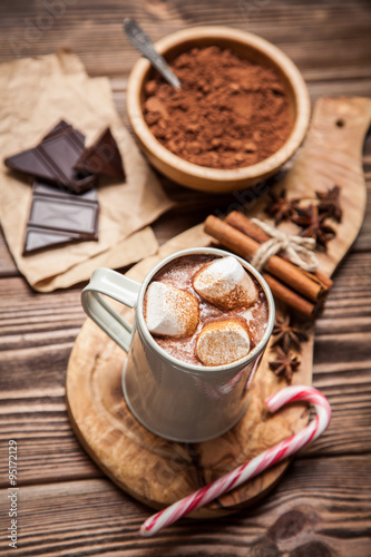 Cocoa drink with marshmallows