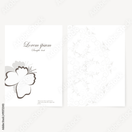 Vector template for folder  business card and invitation 