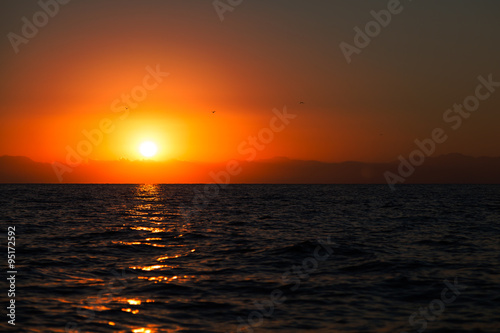 Sunset on the sea