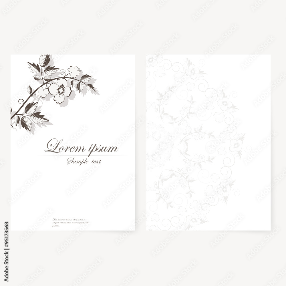 Fototapeta premium Vector template for folder, business card and invitation 