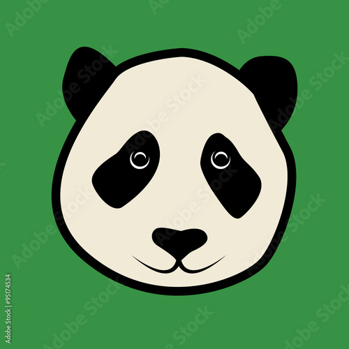 Fototapeta Naklejka Na Ścianę i Meble -  Panda icon or sign