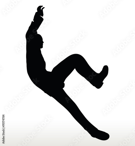 silhouette of  businessman underhanging