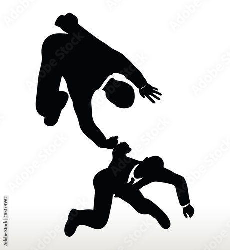 businessmen team holding on with a helping hand
