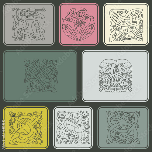Seamless background with Celtic art and ethnic ornaments for your design