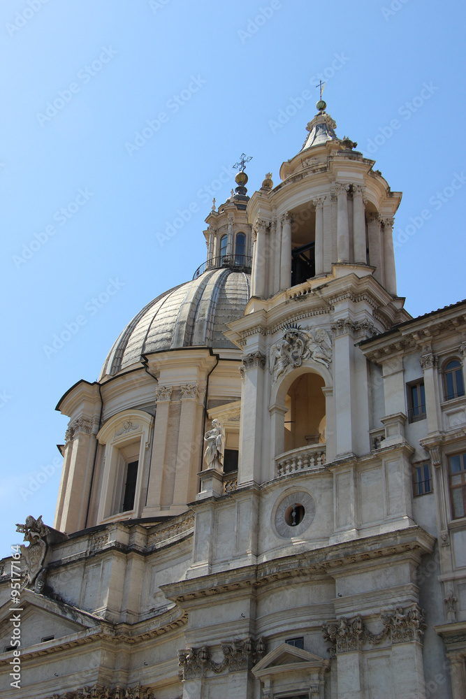 Rome,Italy,church,Sant'Agnese in Agone,summer.