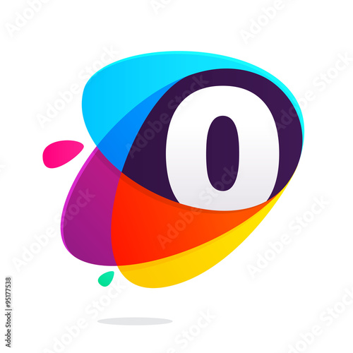 Number zero with ellipses intersection.