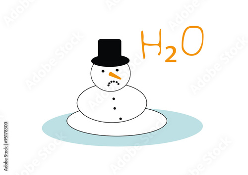 schmilzender Schneemann