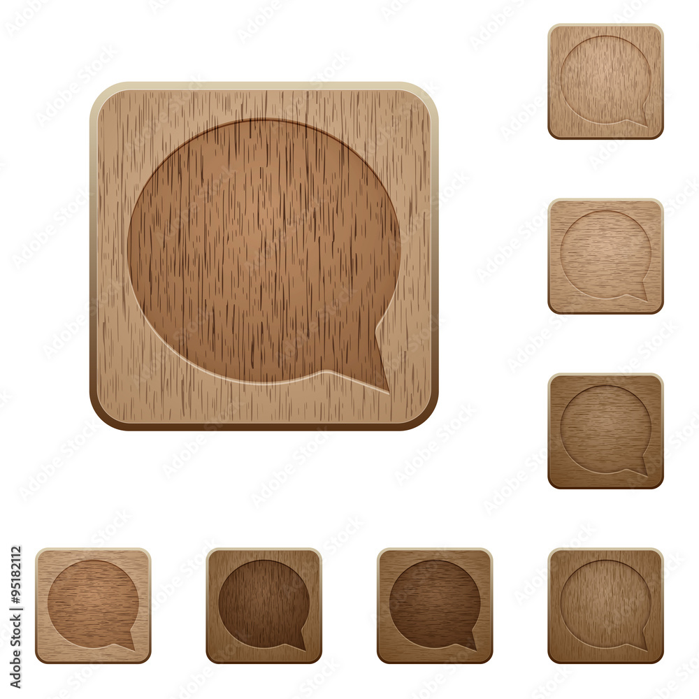Chat wooden buttons Chat wooden buttons