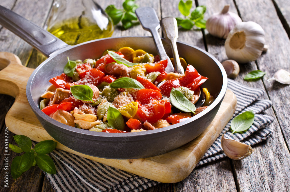 Orecchiette pasta with vegetables Orecchiette pasta with vegetables