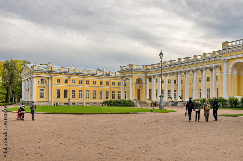 Alexander Palace  in the Alexander Park, Tsarskoye Selo. Russia.