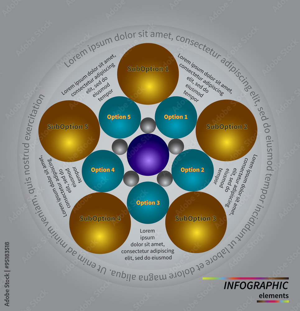 Vector Template for cycle diagram, graph, presentation and round chart