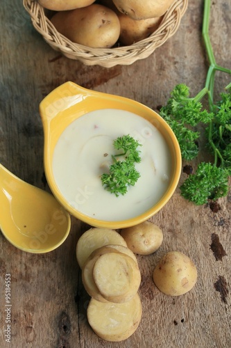 soup with fresh potatoes