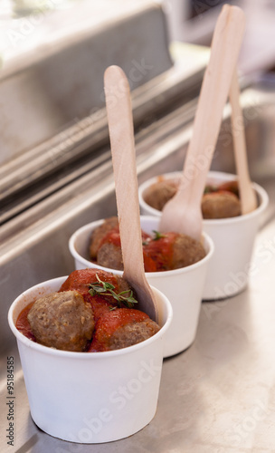 meatballs cups/streetfood in Rome