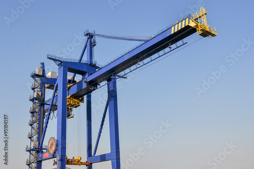 Wallpaper Mural sea cargo port large cranes Torontodigital.ca