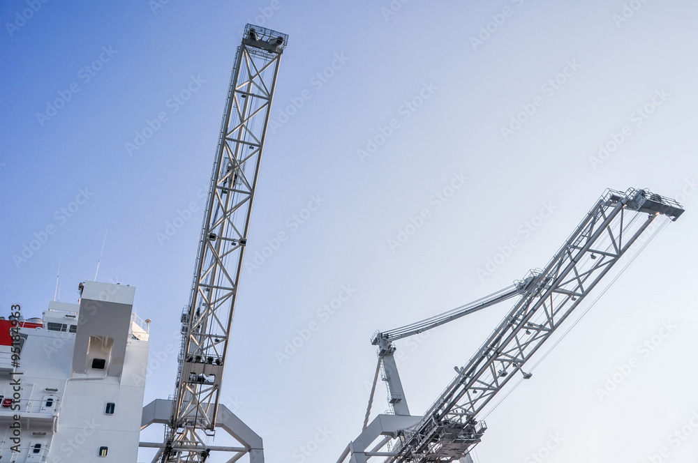 sea cargo port large cranes sea cargo port large cranes