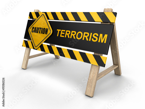 Terrorism sign (clipping path included) © corund